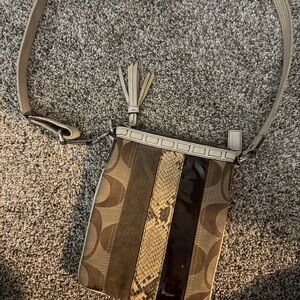 Coach Brown and Tan Crossbody Bag
